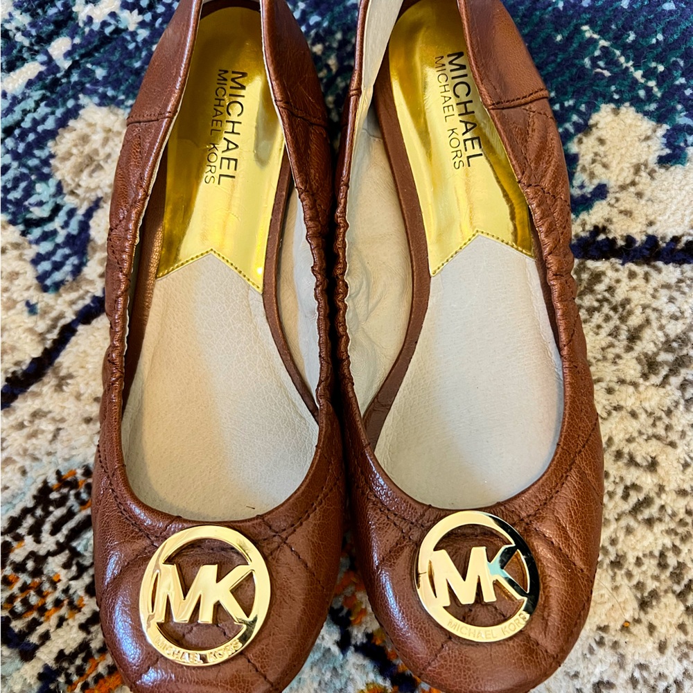 Michael Kors Tan Ballet Flats